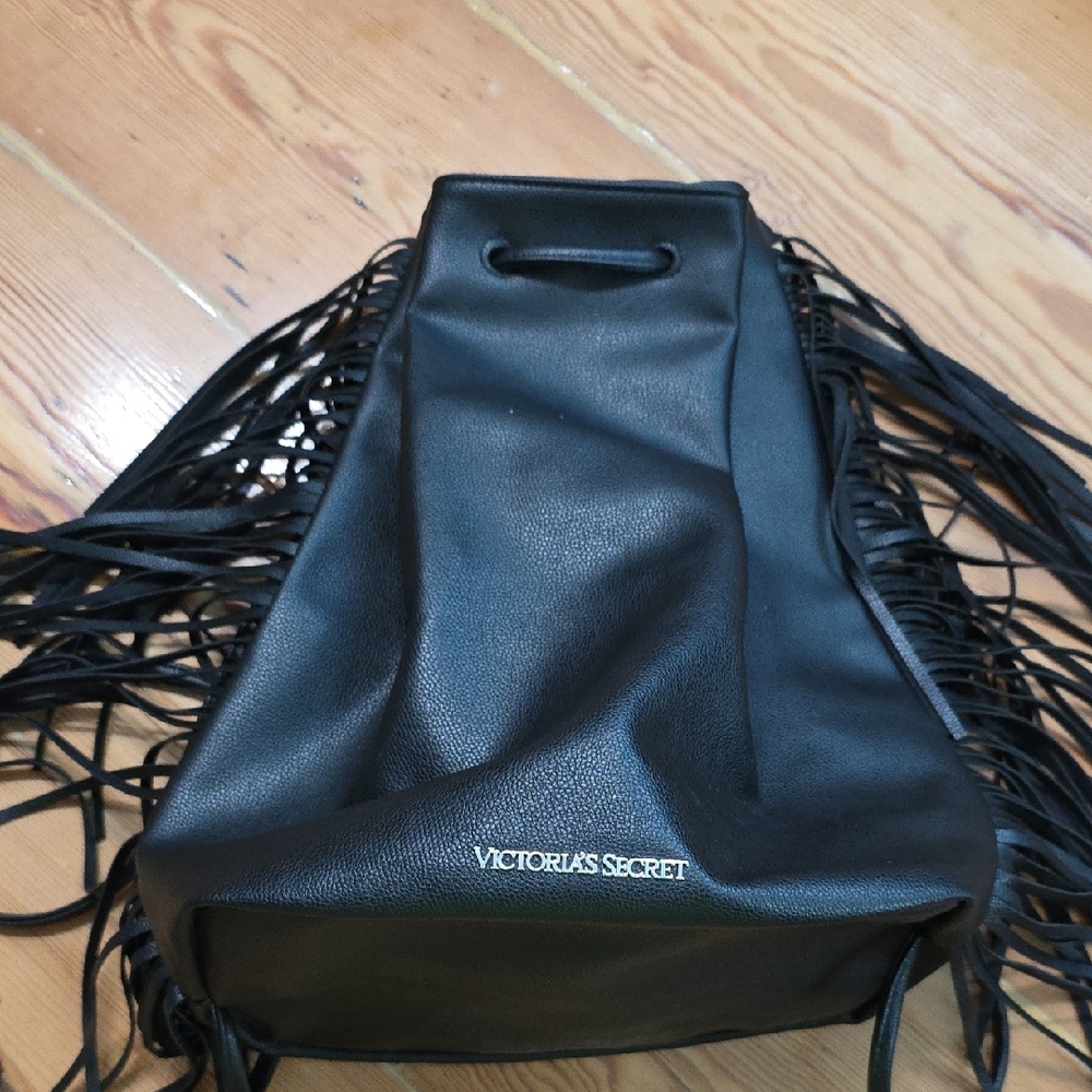 Victoria's Secret Black Fringe Tote